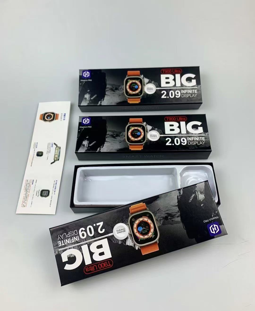 Picture of in stock wholesale T900 smart watch packaging box digital electronic products packaging carton neutral heaven and earth cover color box