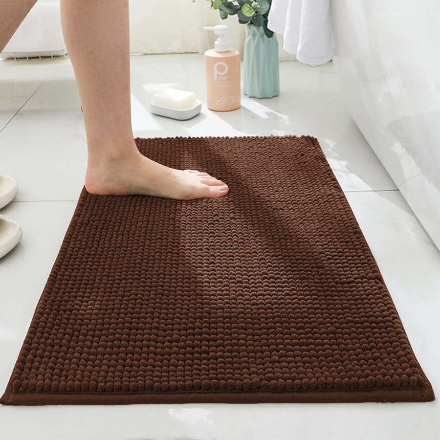 Picture of Special Short Plush Solid Color Chenille Floor Mat Cross-border Four Seasons Household Plain Soft Foot Pad Absorbent Non-slip Carpet