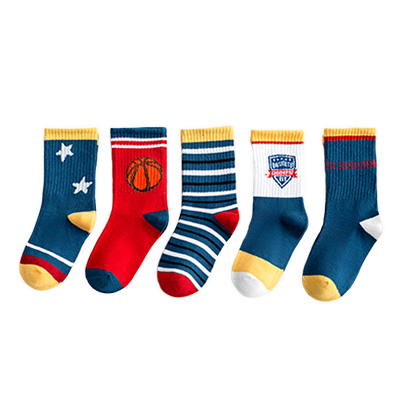 Picture of New children's socks autumn and winter boys basketball sports tube baby socks 1-15 years old children's cotton socks wholesale