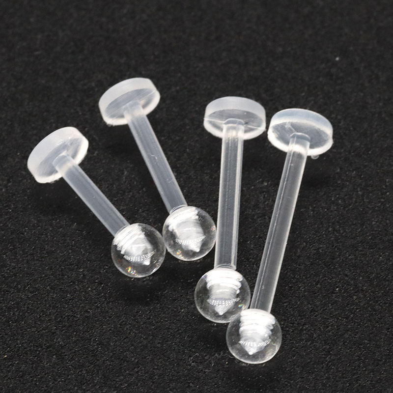 Picture of Acrylic lip nail human body perforated transparent eyebrow nail jewelry lip decoration flat bottom lip nail e-commerce nose nail wholesale
