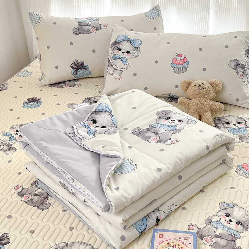 Picture of Class A Maternal and Infant Grade Summer Quilt Lace Summer Cool Quilt Summer Air-conditioning Quilt Double Washed Cotton Quilt Core Children's Thin Quilt Ins