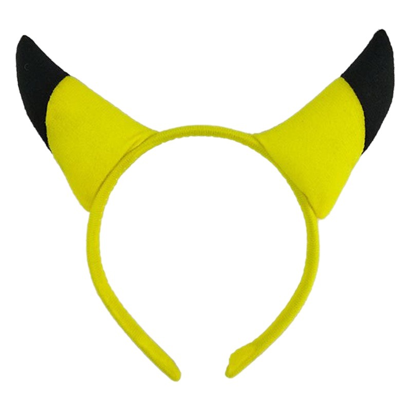 All Saints Children Pikachu Ears Headband Cartoon Character Modeling Props Masquerade Pikachu Headband Headwear
