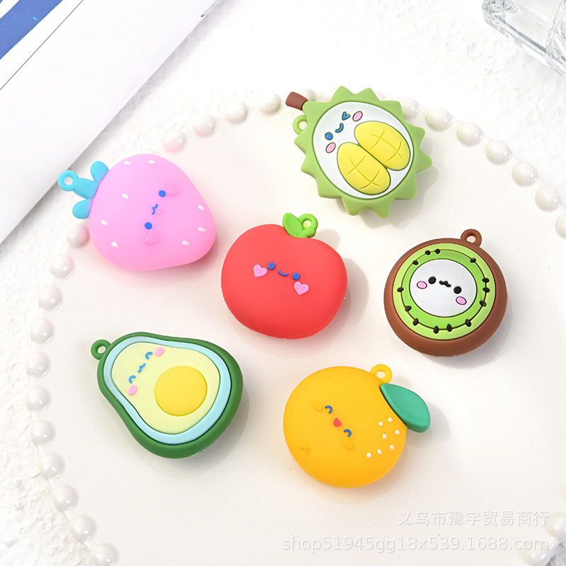 Simulation Fruit Keychain Accessories Durian Doll Kiwi Mobile Phone Case Accessories Cave Shoes Accessories Shoes Accessories