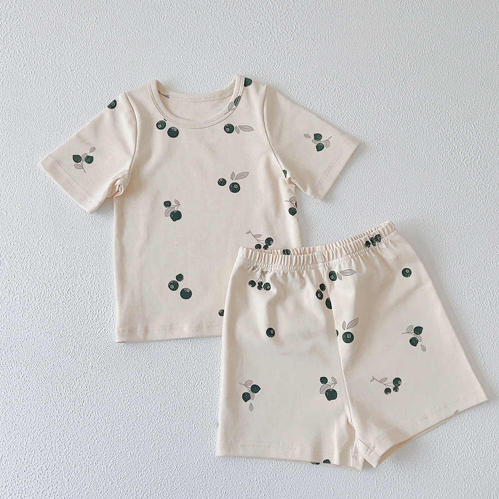 Picture of Xg Summer Cross-Border Popular Kidsren's Home Clothes Kidsren's Pajamas Set Pure Cotton Short-Sleeved Suit for Small and Medium-Sized Kidsren