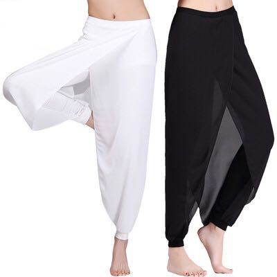 New Arrival Gauze Pants Yoga Suit Female Dance Rhyme Yoga Goddess Gauze Pants Dance Pants Chiffon Elegant Outdoor White Pants