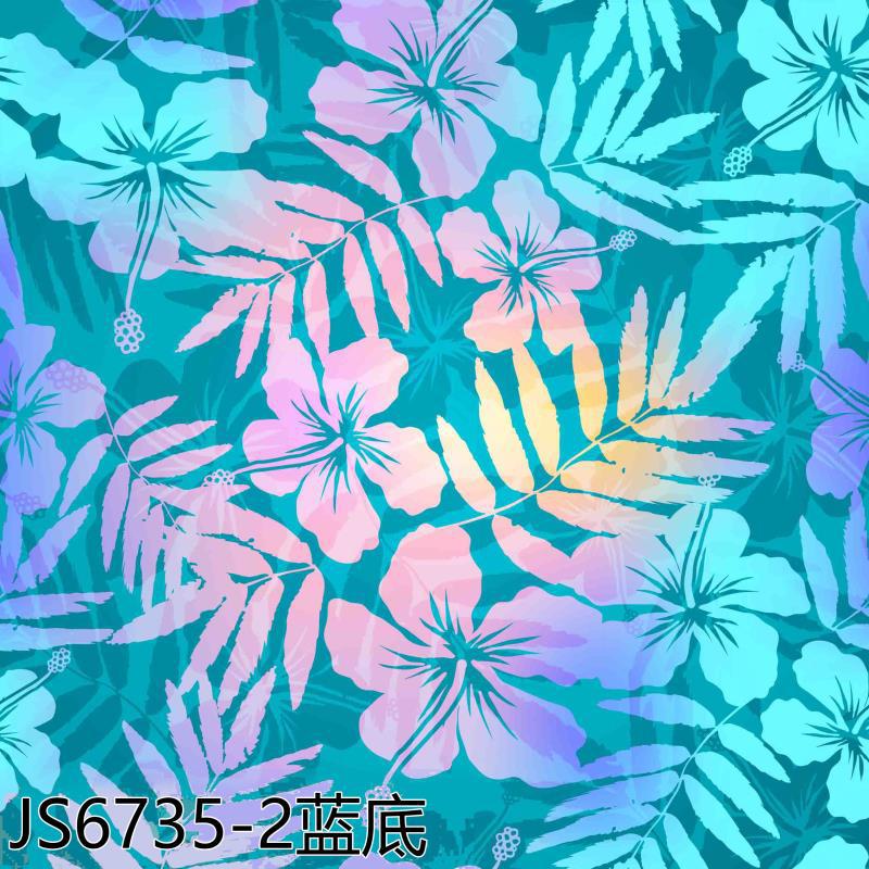 Picture of Guofeng Tropical Flower Tencel Digital Printed Fabric Spring and Summer Children's Wear Pet Doll Cloth Bag Brocade Cotton Printed Fabric