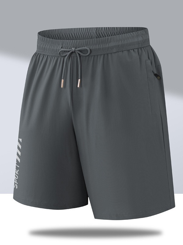 Summer New high quality Men's Quick-drying Stretch Sports Pants Quick-drying Breathable Running Fitness Men's Beach Pants