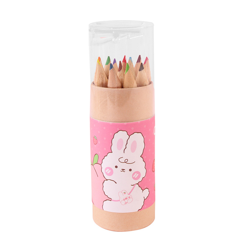 Picture of 12-Color Barreled Colored Lead Kidsren's Painting Graffiti Colored Lead Primary School Students School Supplies Kindergarten Art Training Pencil