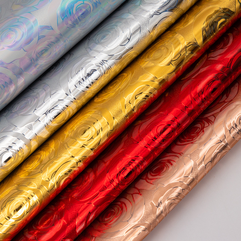 Manufacturer Supplies In-Stock 0.8mm Vintage Rose Pattern L Series Pu Leather Western Dining Mat Furniture Table Mat Leather Material