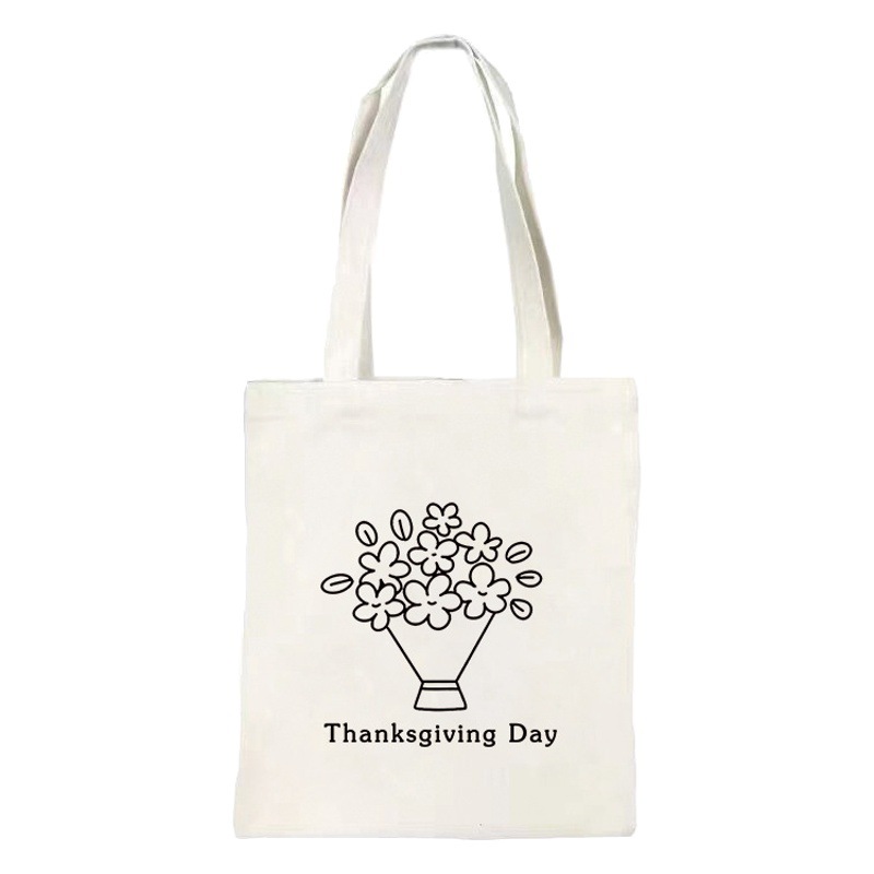 Children's DIY Handmade Thanksgiving Double Ninth Festival Theme Education Canvas Bag Student Painting Graffiti Line Canvas Bag