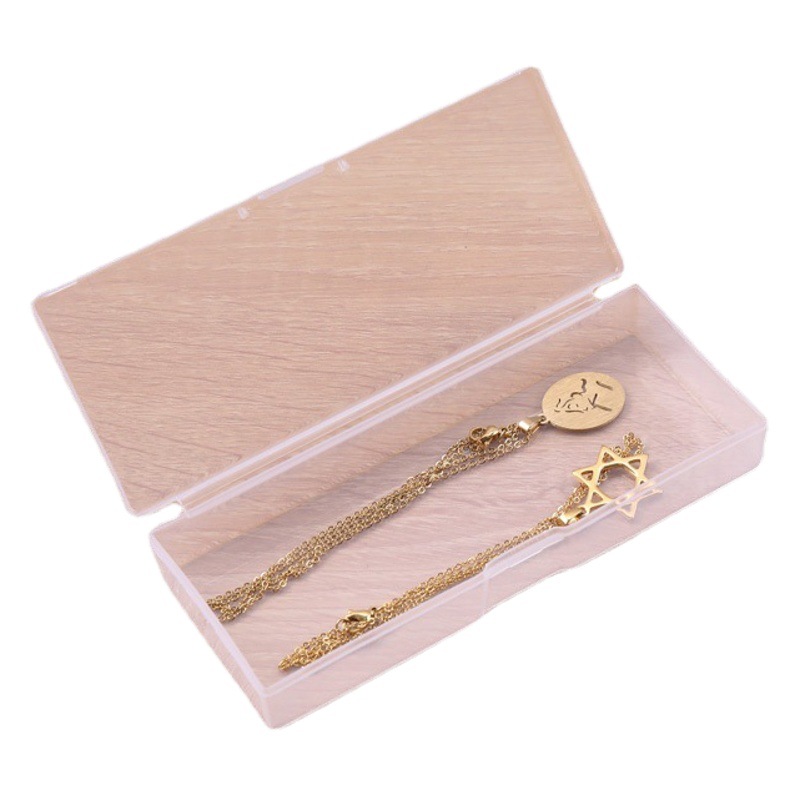 New 611 transparent rectangular stationery accessories small objects finishing packaging box plastic storage box PP empty box