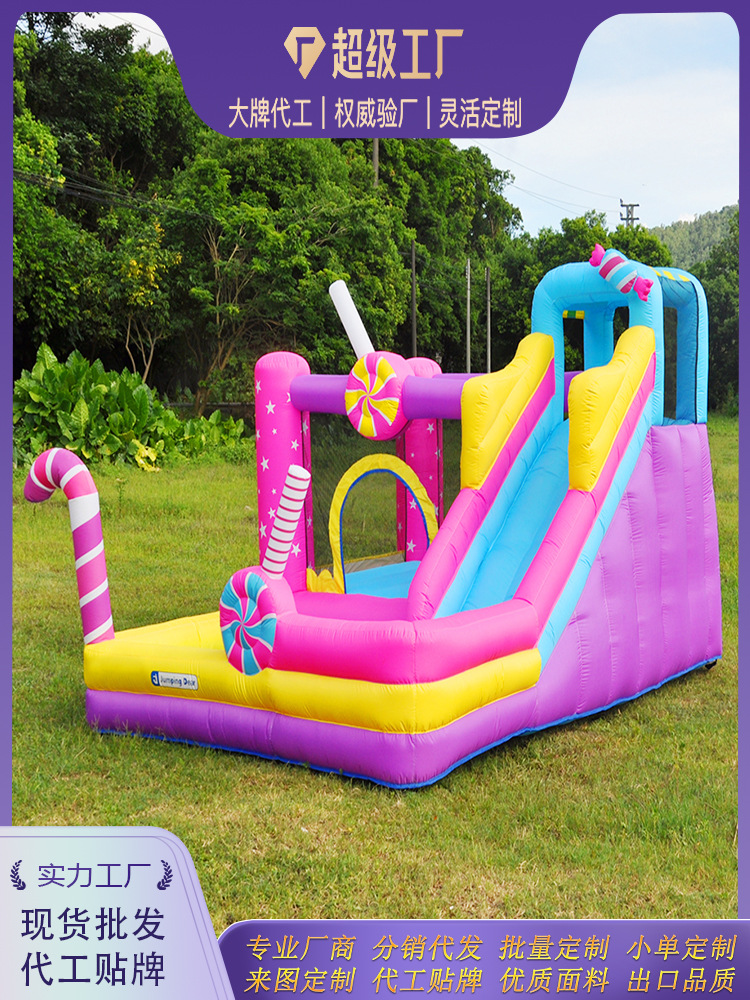 Picture of Household Inflatable Castle Rock Climbing Family Children's Shopping Mall Naughty Castle Trampoline Outdoor Stall Trampoline Slide Wholesale