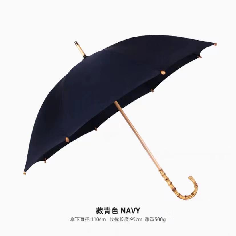 Picture of PARACHASE Vintage Bamboo Rattan Umbrella Curved Handle Long Handle Light Luxury Men's Advertising Umbrella Large Diameter 2-3 People