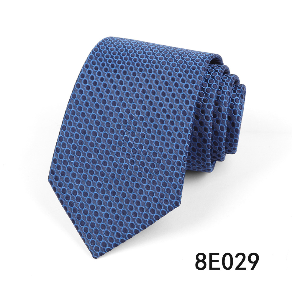 Picture of Men's Tie Business Casual Stripesd Tie 8cm Polyester Jacquard Embroider Print Tie Wholesale Formal Wear