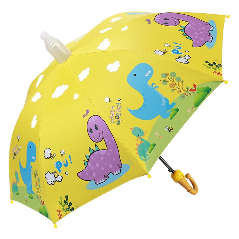 Children's umbrella boy baby rain dual-use female long handle automatic Primary School kindergarten printed logo dinosaur umbrella