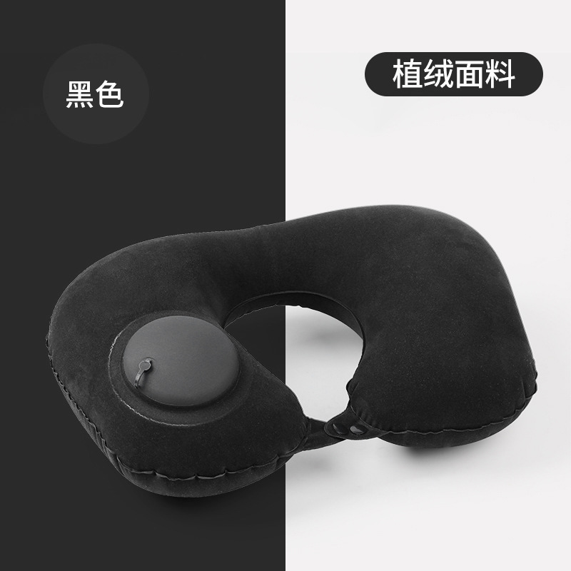 Picture of Inflatable U-shaped Pillow Cool Pressing Inflatable Pillow Travel Portable Neck Pillow Travel Sanbao Storage Pillow for Airplane