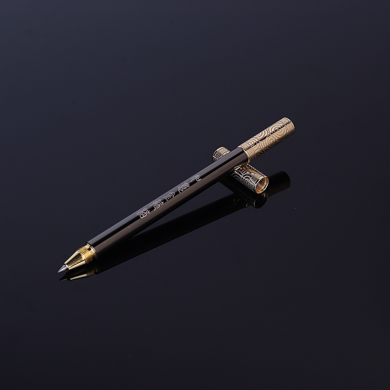 Picture of Creative gold cudgel brass neutral pen gift business advertising sign pen paint magnetic student stationery pen