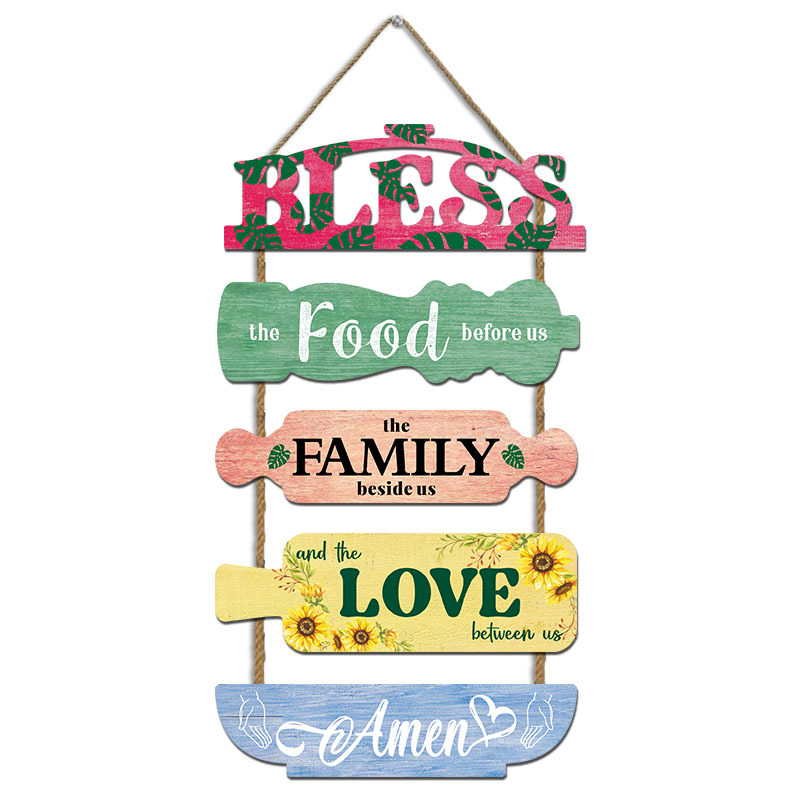 Picture of Cross-border American Country Wooden Listing Home Decoration Living Room Background Wall Decoration Wooden Plate Wooden Painting Mural Door Hanging