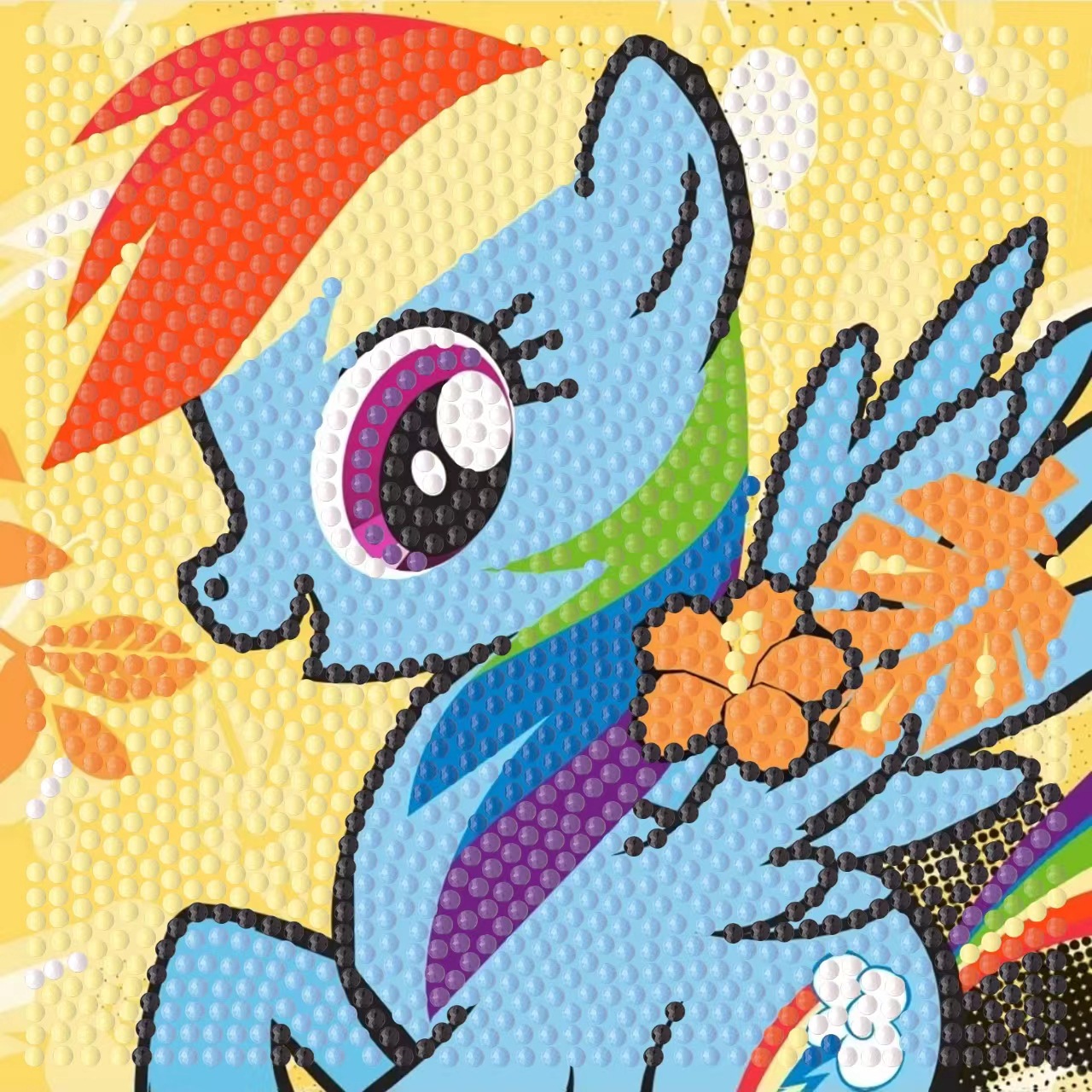 Picture of Original God New Diamond painting children student diy handmade diamond material package with frame Cartoon Cartoon educational toys