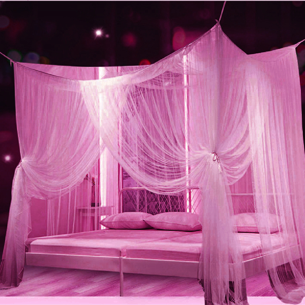 Picture of Four-Sided Door Opening Square High-Large Mosquito Net Polyester Simple Black Square Gauze Double Three-Door European and American Household Anti-Mosquito Net