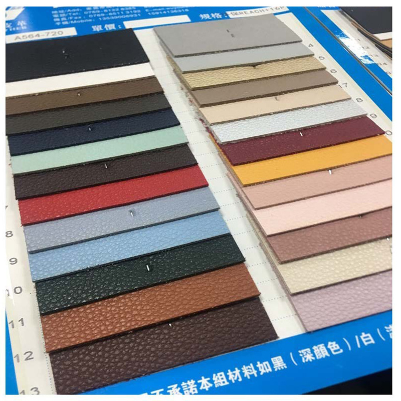 Eco-friendly REACH same color same bottom litchi leather gradient TPU dot print laser magic pu artificial leather