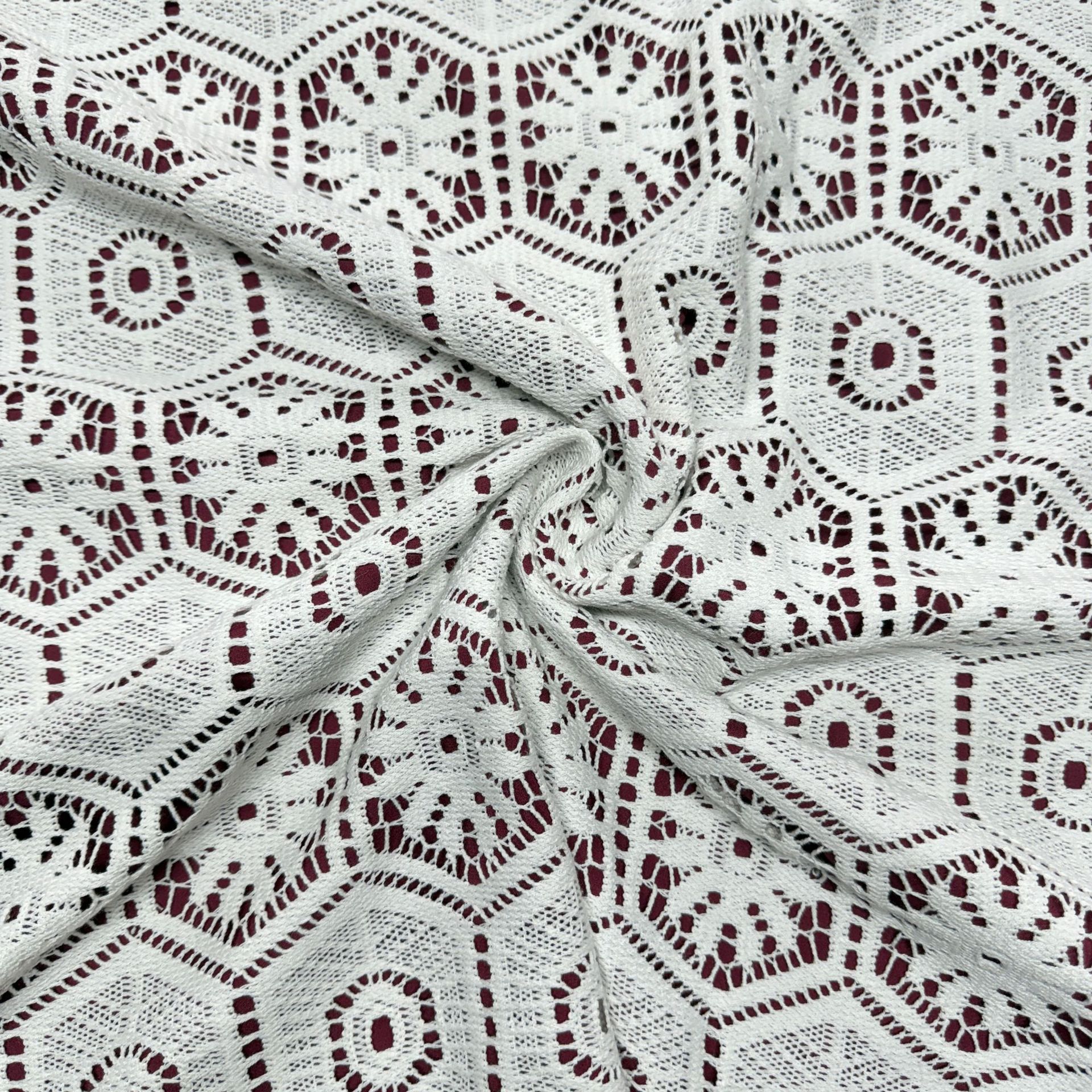 Tc Lace Cut Out Thick Needle Knitted Fabric Women's Spring & Fall Fashion Dress Clothing Clothing