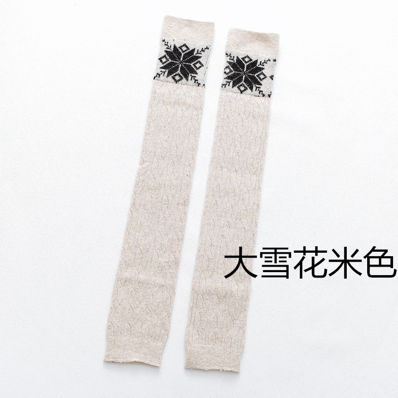 Picture of Factory wholesale Japanese women's knee pads warm long tube pile socks autumn and winter mixed rabbit wool long leg knee socks