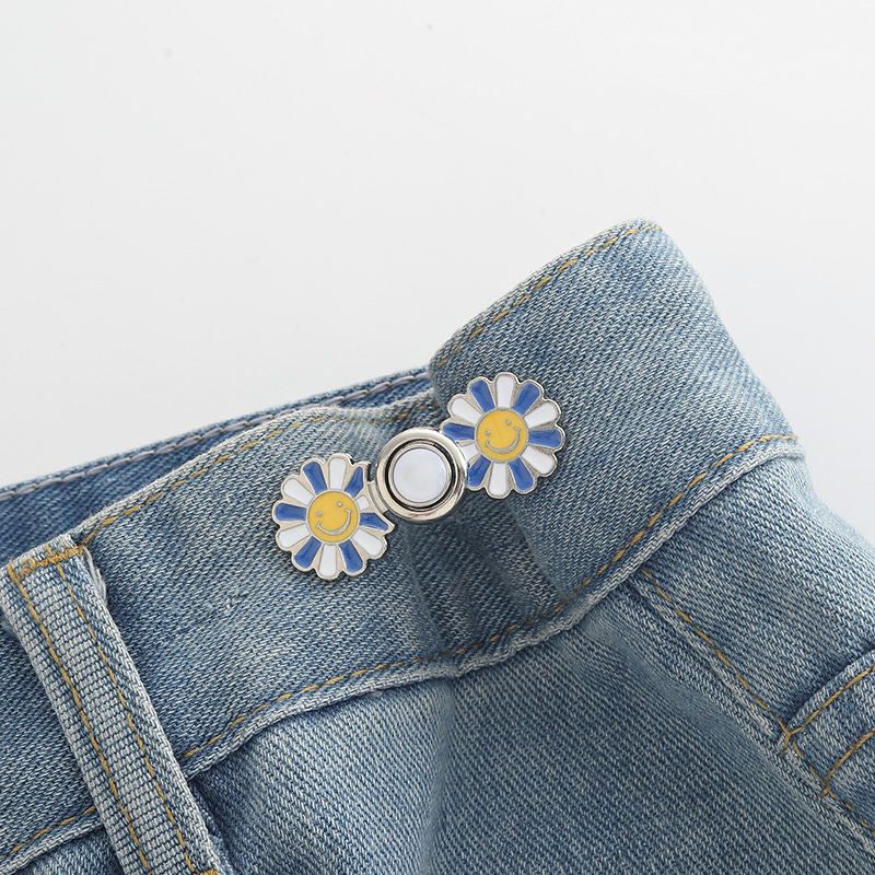 Picture of Chinese Knot Waist Buckle Pair Buckle Flat Bottom Removable Nail-free Seam-free Button Girl's Trouser Skirt Waist Size Change Artifact