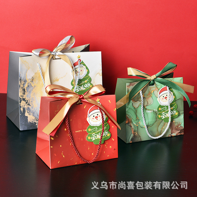 2024 Christmas gift bag paper bag Christmas Eve gift bag gift packaging bag universal tag tote bag
