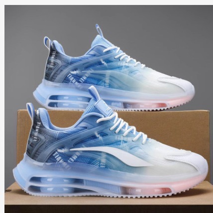 Men's shoes autumn and winter breathable running shoes for junior high school students mesh air cushion jelly bottom shock absorption rebound increased by sneaker