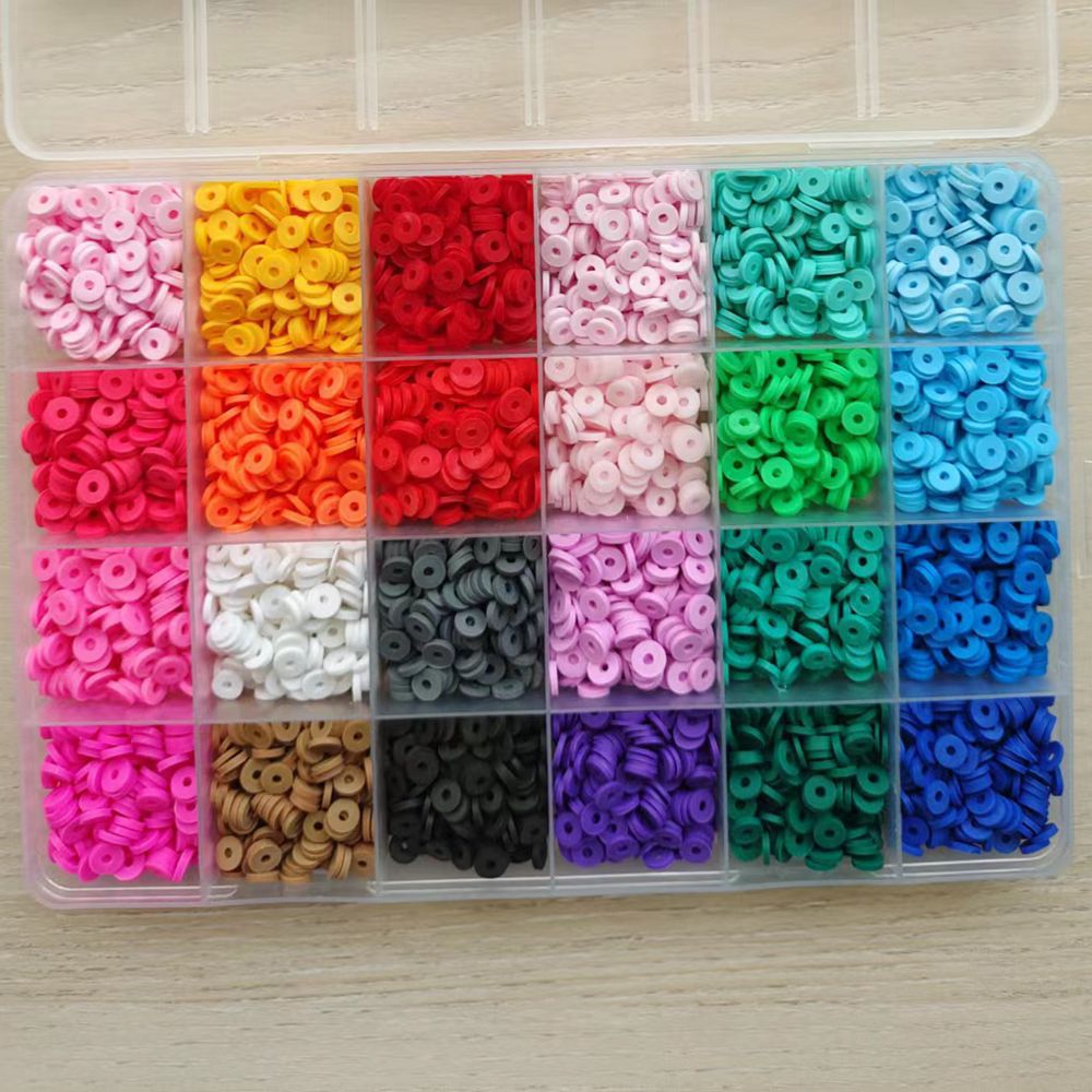 Picture of Cross-Border 24-grid soft pottery piece set diy jewelry color wafer bohemian style jewelry bracelet DIY jewelry