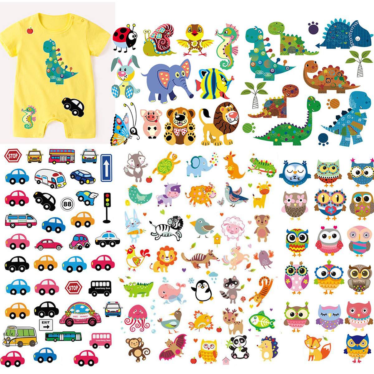 Cross-border Amazon popular hot stamping thermal transfer offset printing map cartoon animal combination clothing map