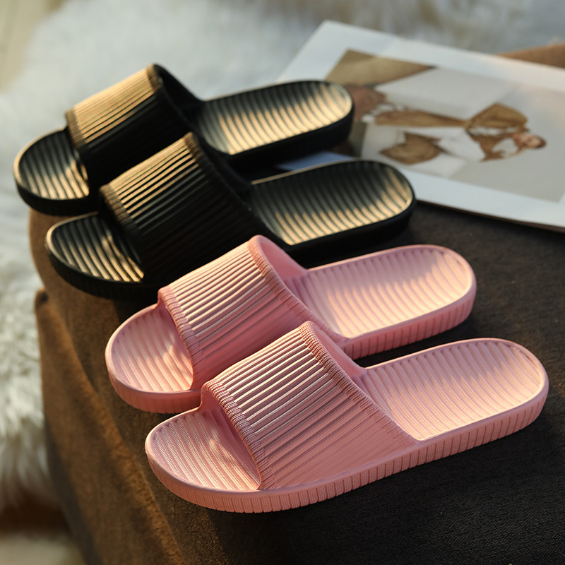 Picture of Slippers Women's Summer Household Indoor Thick Bottom Couple Men's Home Slip-on Bath Non-slip Bathroom Soft Bottom Home Slippers