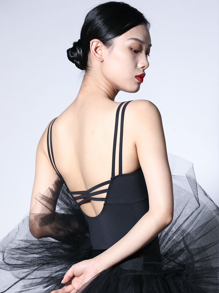 Ballet Jumpsuit Practice Bodysuit Chinese Dance Large Back High Crotch Leotard Ballet Dress Tights