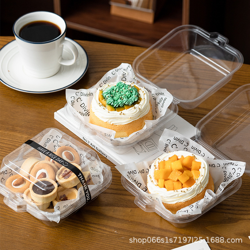 Tiramisu Box Disposable Lasagna Bunch Cake Packaging Box Cut into 4-inch Basque Dessert Packaging Box