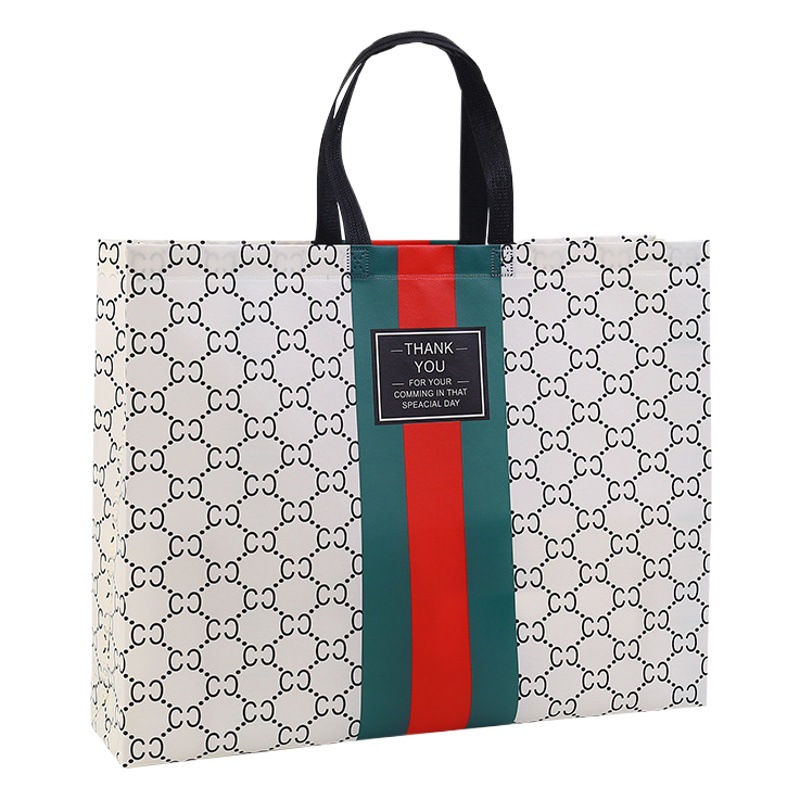 Wholesale spot coated non-woven bags printed logo clothing handbags education and training real estate sales promotional bags