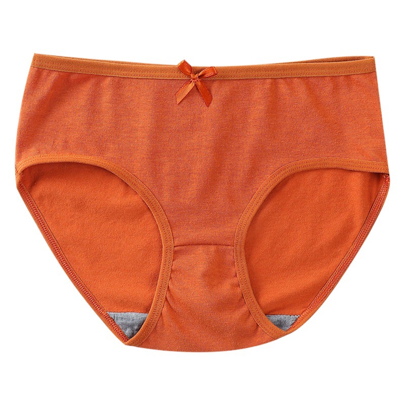 Japanese Women's Underwear for Female Students Korean Style Solid Color Breathable Mid-Waist Girl Sexy and Cute Pants Cross-Border E-Commerce