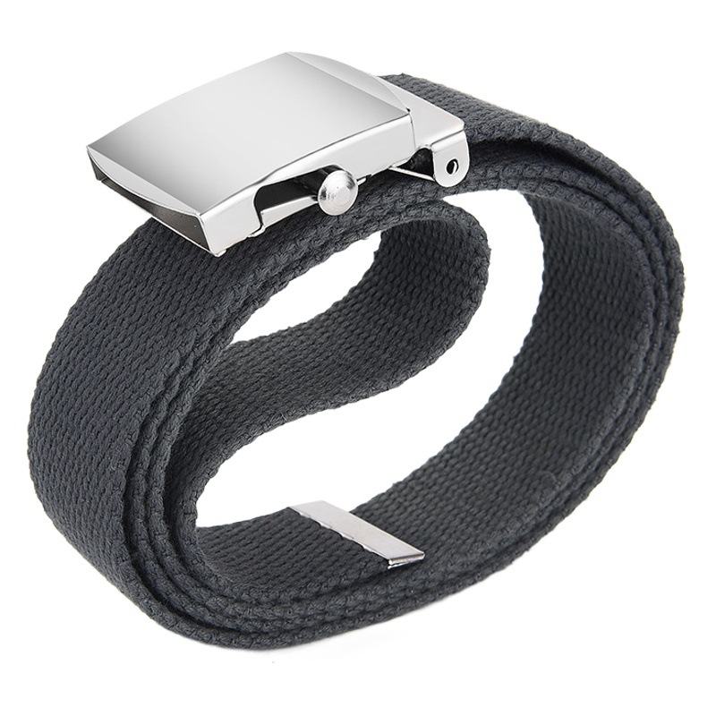 Cross-Border Outdoor Military Training Canvas Belt Korean Style Men's Belt Female Youth Belt Military Tactical Woven Trouser Belt