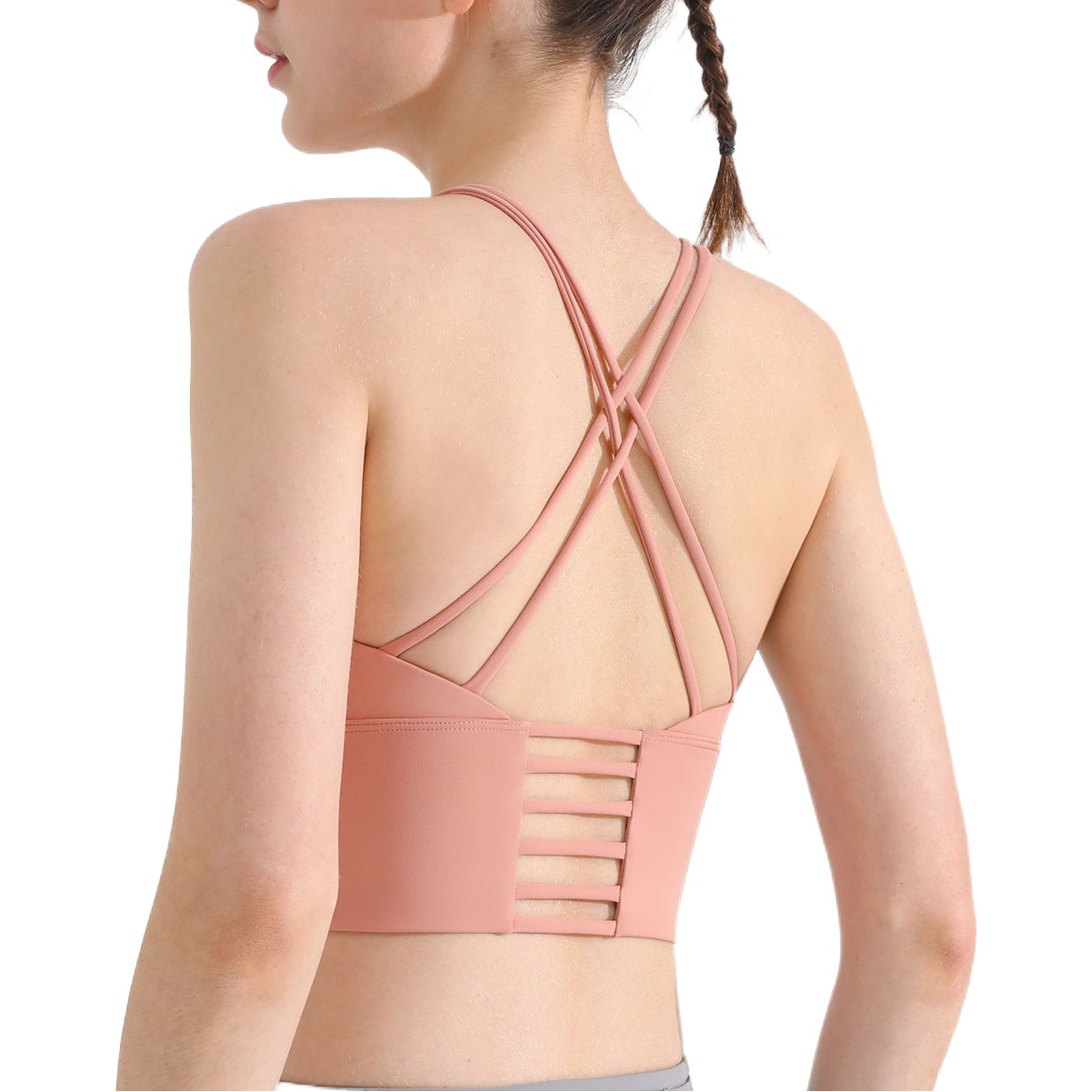 Runa Pulse Sports Bra Women's Shock-Proof Breast-Retracting Running Push-Up Longed Hem Fitness Bra Yoga Back