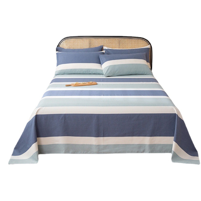 Cotton thickened old coarse cloth sheets three-piece cotton mat single-piece double 1.8 single student dormitory wholesale
