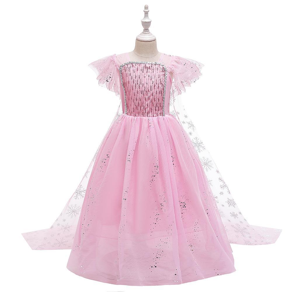 Picture of Frozen 2 Kidsren's Dress Princess Dress Girl Elsa Snowflake Dress Frozen Elsa Princess Style