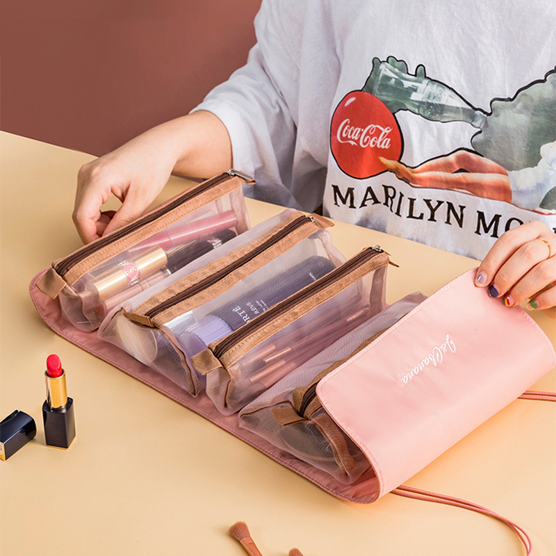 Travel Portable Large-Capacity Detachable Four-In-One Cosmetic Bag, Toiletries and Cosmetics Storage Bag, Travel Storage