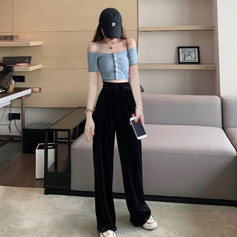 Design Hot Girl Short Knitted Shirt Women's Summer Tight Sexy Short-Sleeved Top