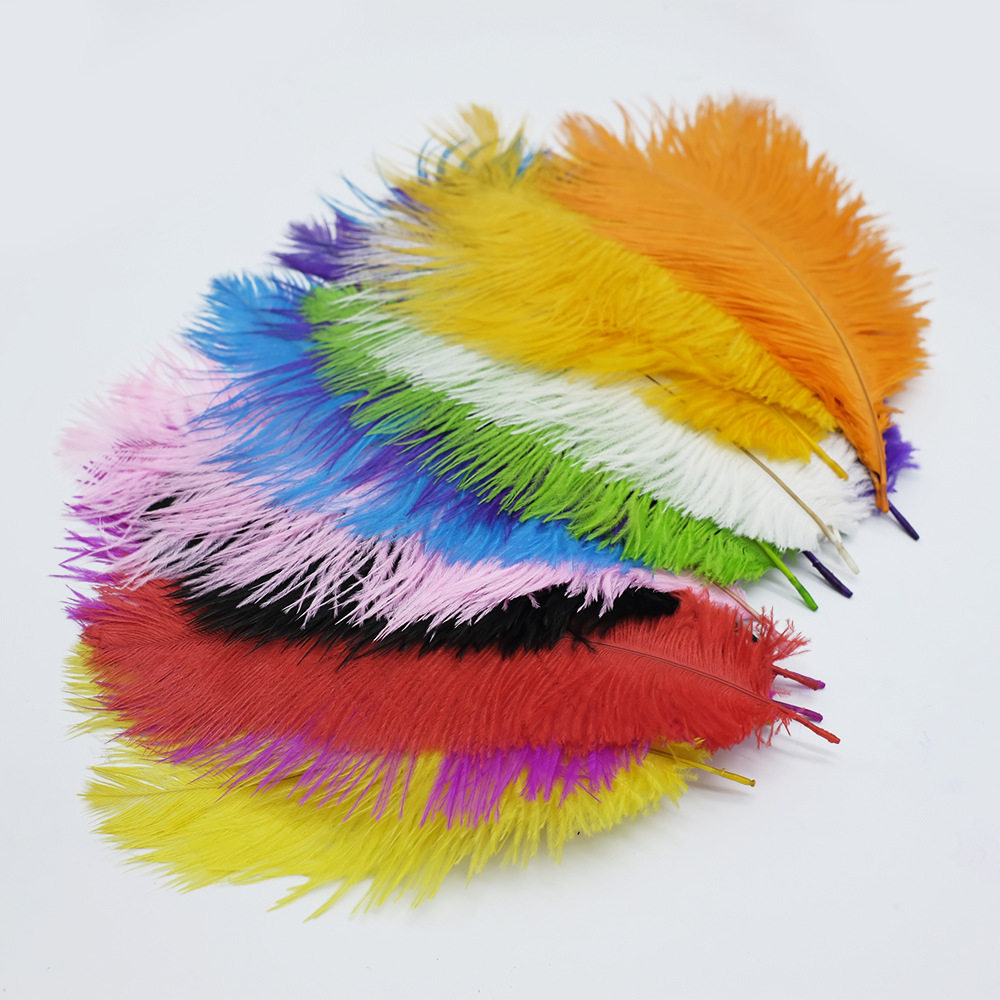 Picture of Color in stock 20-25cm ostrich feather flower home flower arrangement wedding decoration accessories ostrich feather wholesale