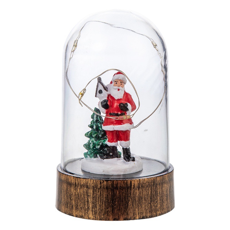 Christmas decorations elderly snowman night light Christmas creative gift desktop decoration Christmas decoration wind lamp