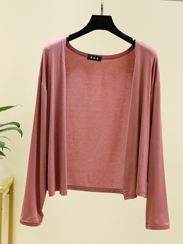 Picture of Modal sunscreen cardigan women's summer thin long-sleeved outerwear knitwear jacket loose casual waistcoat Spring