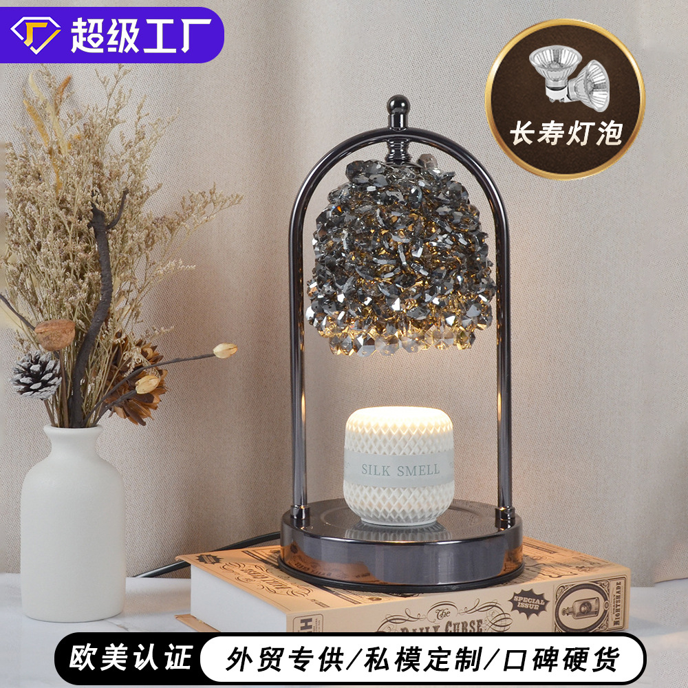 Cross-border Home Decoration Enlarging Fragrance Melted Candle Lamp European and American Simple Aromatherapy Lamp Bedroom Atmosphere Table Lamp Bedside Melted Wax Lamp