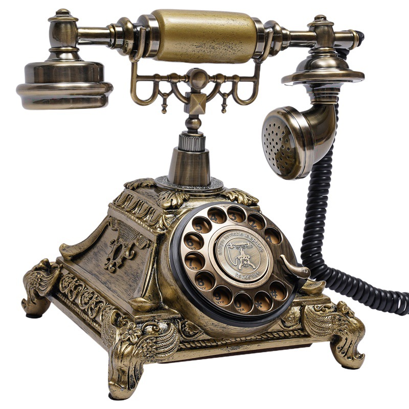 Turntable retro telephone antique European turntable telephone decoration dial telephone landline cross-border foreign trade