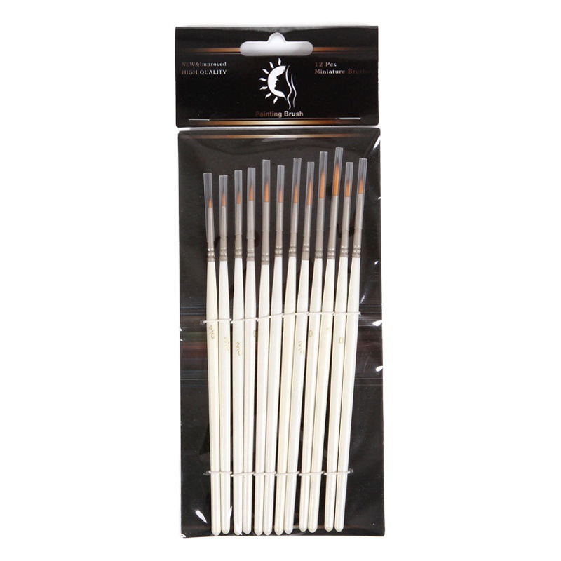 New Cross-Border Beginner Nail Art Tools: Line Drawing Pen, Nail Art Needle Tube, Long Rod Wooden Handle Outlining Pen