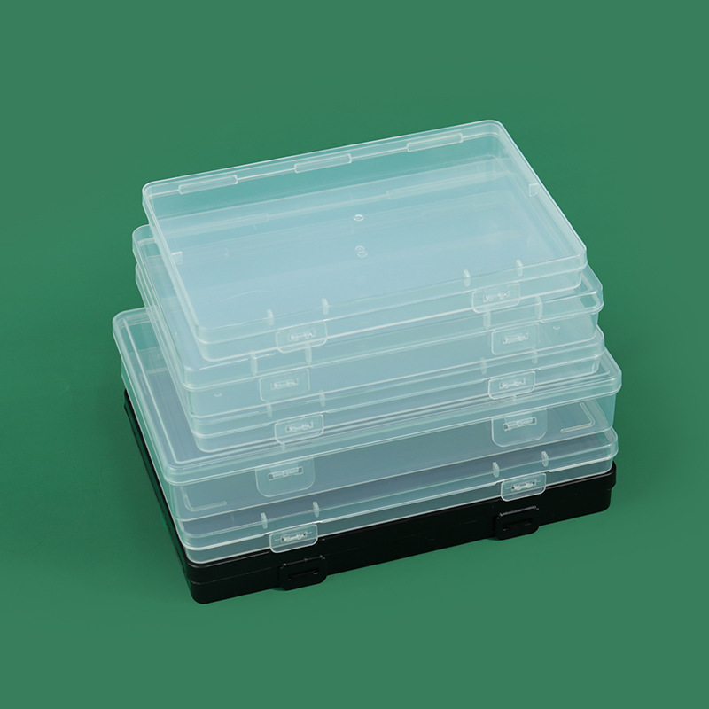 Plastic PP Empty Box Desktop Document Receipt Certificate Storage Box Electronic Components Classification Packaging Box Hardware Fishing Gear Box
